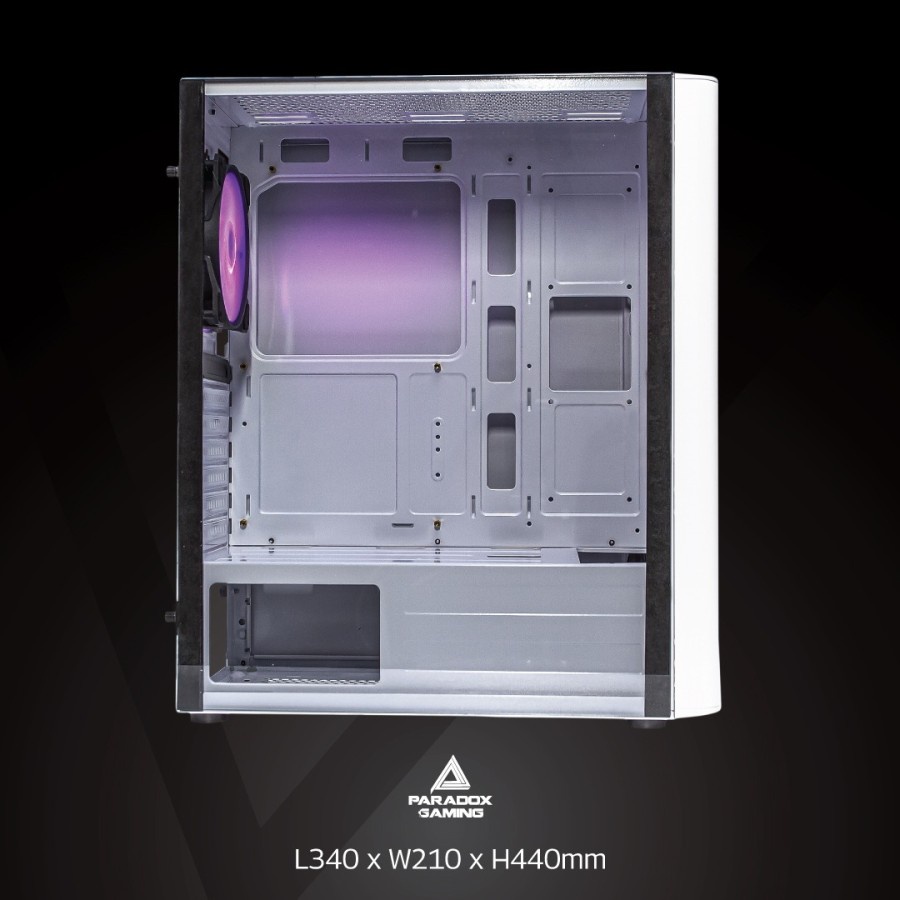 Casing Paradox Gaming Ivory - ATX 1 Fan - Gaming Case Paradox Gaming Ivory