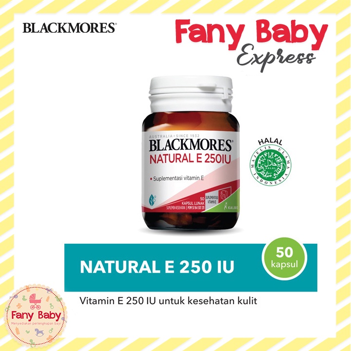 BLACKMORES NATURAL E 250IU / 50 KAPSUL LUNAK