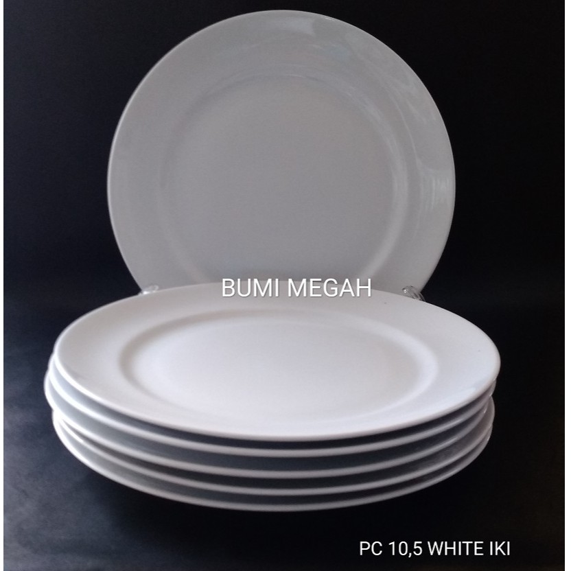 Piring Makan Keramik Ceper 10.5inch KP by indo keramik (6pcs) | Shopee