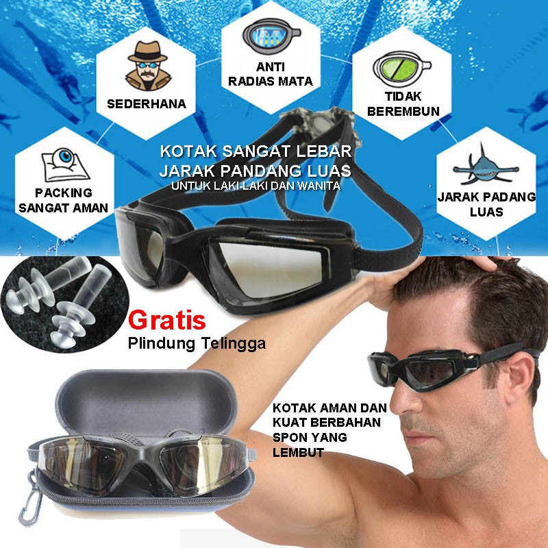 Kacamata Renang / Kacamata biker / Kacamata pengendara motor / kacamata anti uv radiasi
