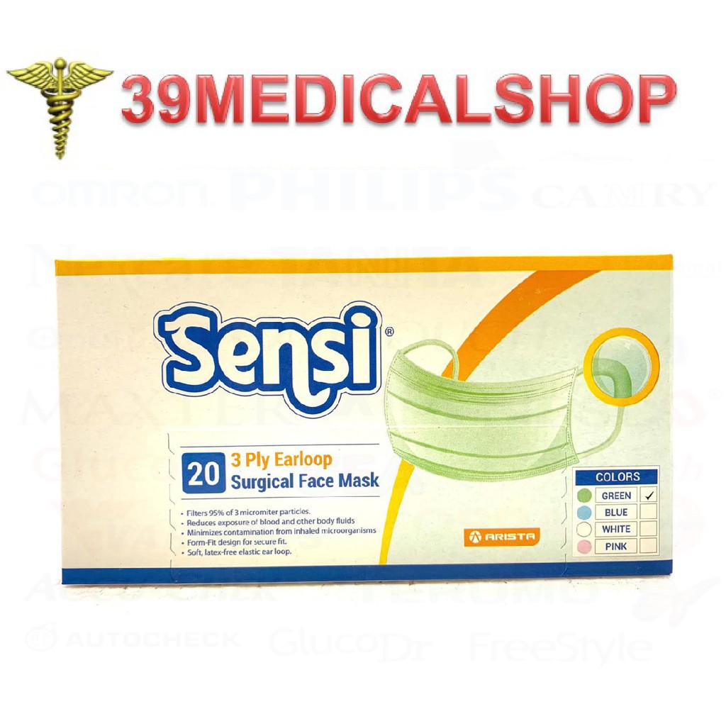  MASKER  SENSI  CANTOL ISI 20 ORIGINAL SENSI  MASK EARLOOP 