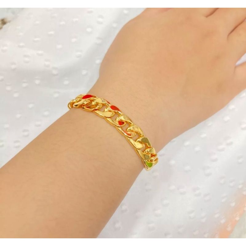 Gelang Ramte Wanita Dewasa Anti karat Gold Murah Cantik Elegan