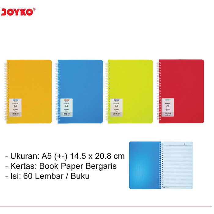 Notebook Buku Catatan Buku Tulis Spiral A5 JOYKO Note Book