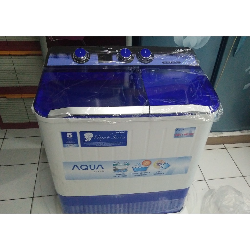 Mesin Cuci Aqua 2 tabung 10 kg QW-1080XT QW 1080 XT 1080XT QW1080XT QW1080