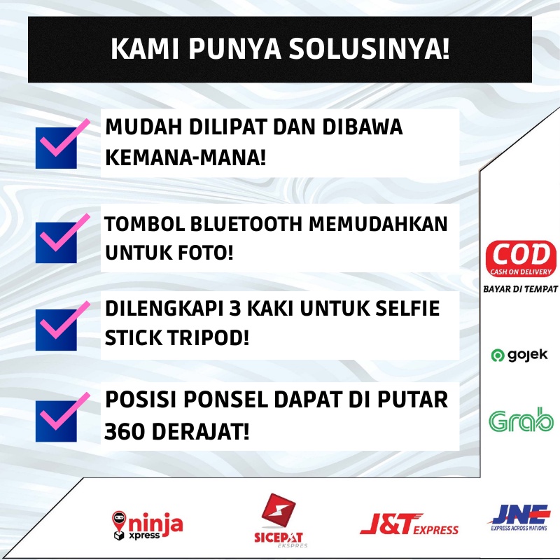 Tongkat Selfie Tongsis Tripod Tripot Hp Handphone Berdiri Wireless Selfie Stick Portable S03 Stand Holder Hp 3 in 1 Remot Remote Control Bluetooth Shutter Ios Android Multi Use Live Stream Selfie Stick Portabel 360 derajat Universal Kamera Dudukan GoPro 4