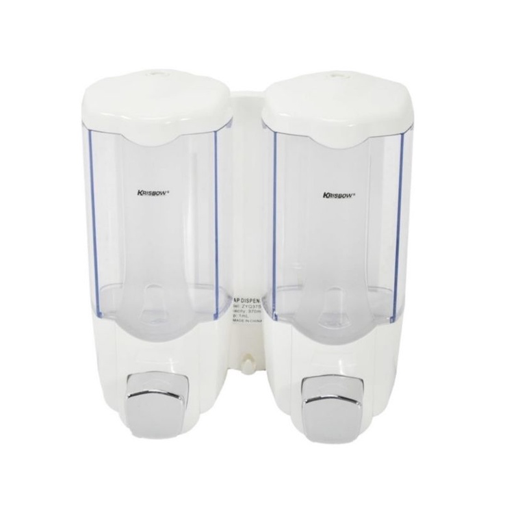 Krisbow Dispenser Sabun Cair 2 Tabung Warna Putih