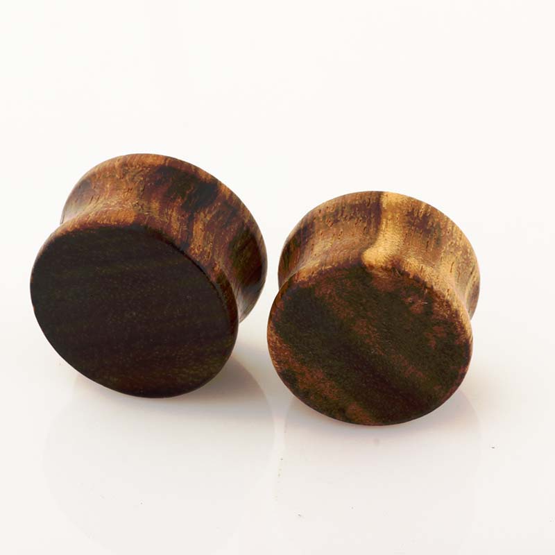 2 Piece Wood Earrings Expendar Ear Plug Double Flare 6-20mm