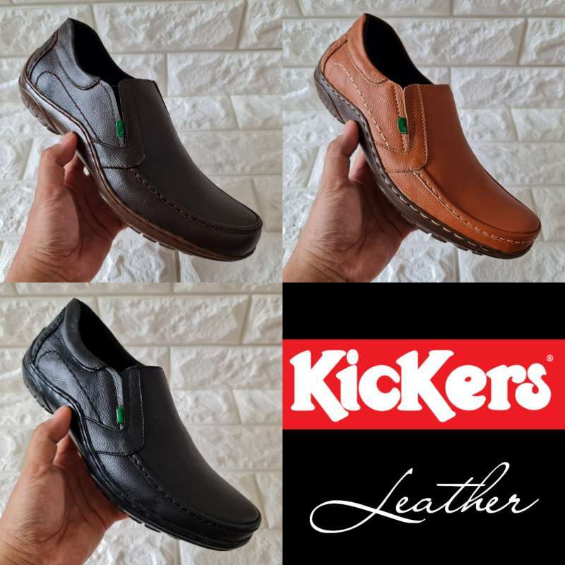 KICKER 070 - SEPATU CASUAL PRIA / SEPATU KANTOR / SEPATU FANTOPEL KULIT ASLI / SEPATU KULIT PRIA