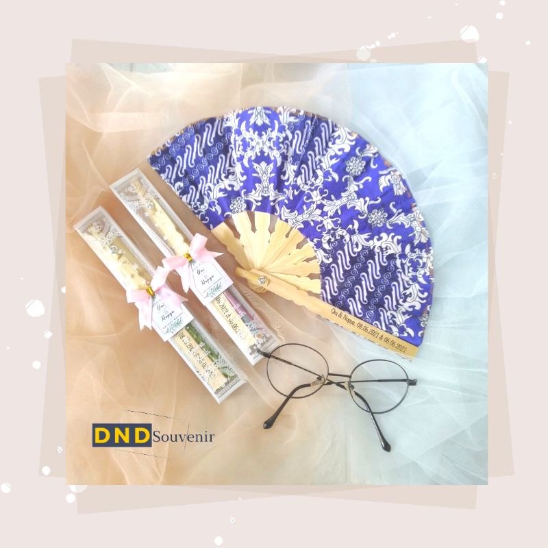 Souvenir Kipas Batik Kecil | Kipas Wedding free Kemas dan Sablon