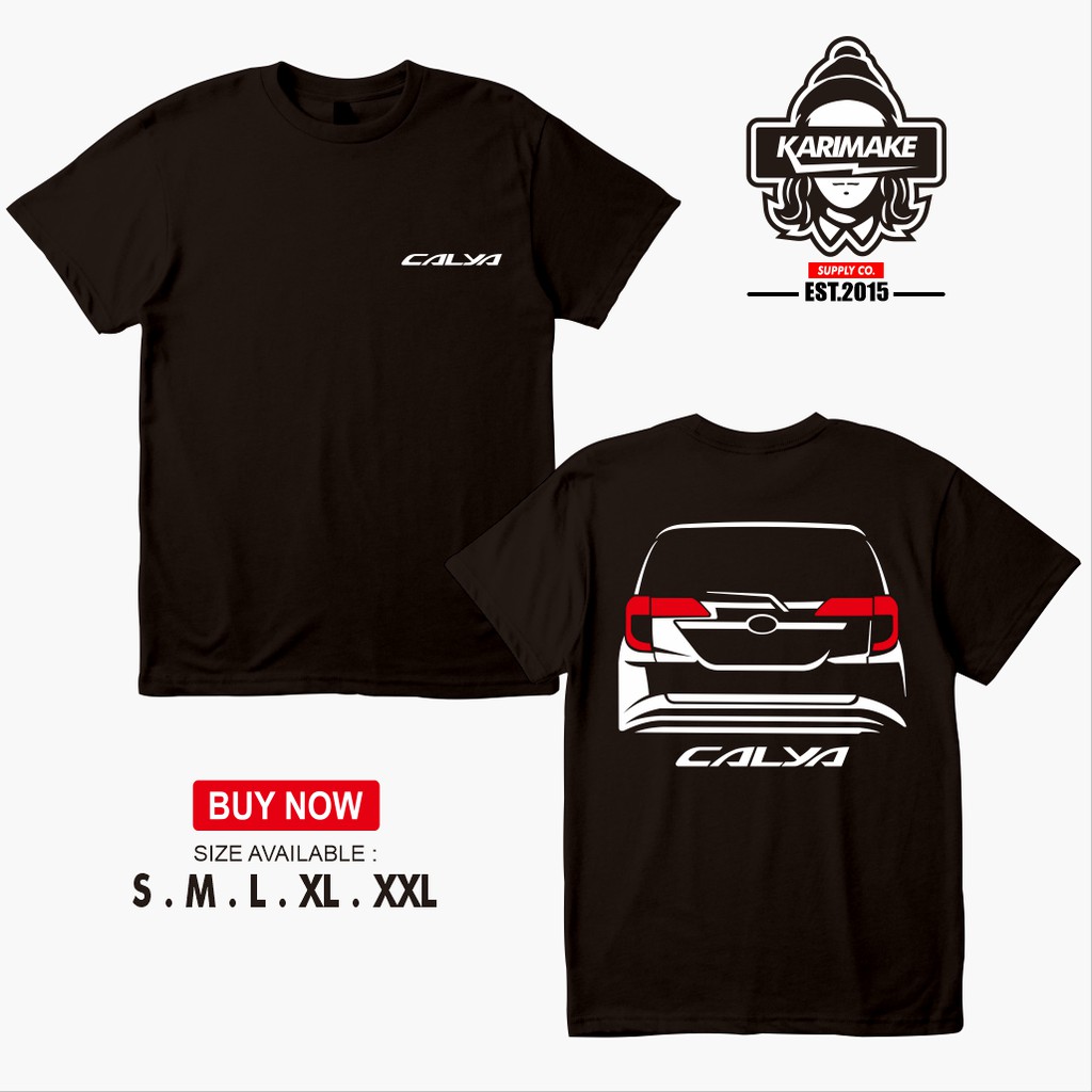 Kaos Baju Mobil Toyota Calya REAR Kaos Otomotif -