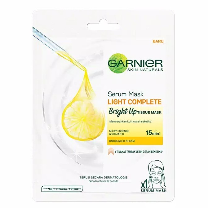 Garnier Serum Mask Bright Up Skin Care - Masker Wajah Untuk Kulit Cerah Seketika
