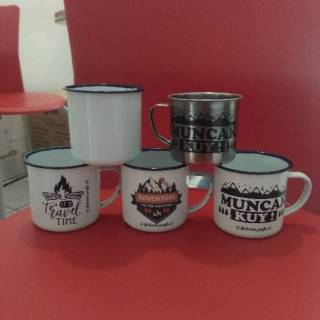 CUSTOM SATUAN Mug Vintage Enamel Cup Cangkir Gelas CUSTOM SATUAN Mug Vintage Enamel Cup Cangkir Gelas