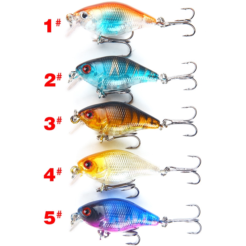 Alat Pancing Murah Umpan Pancing Buatan Alat Pancing 1Pcs 4cm/4.6g CrankBait Plastic Bait Kail Pancing Top Water Lure Mini Minnow Lure Umpan Pancing CrankSet Umpan Mancing Umpan Ikan relix nusantara Umpan Mancing