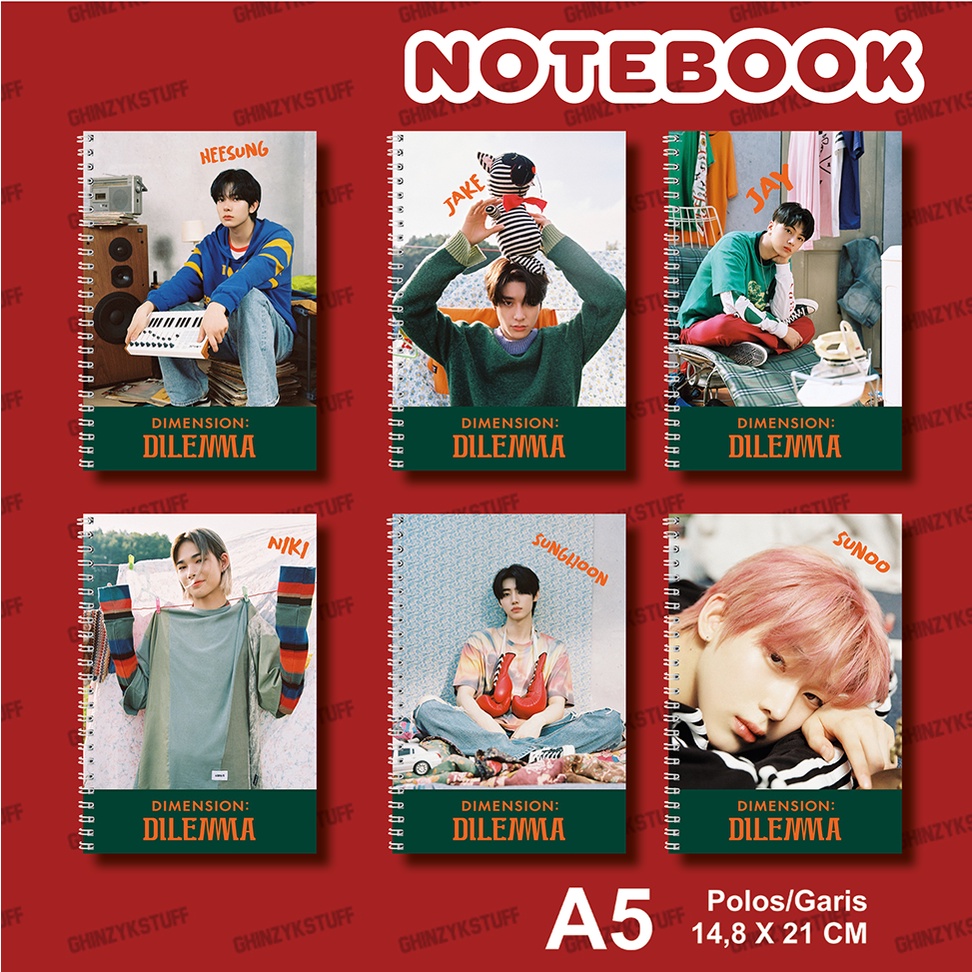 

Notebook KPOP ENHYPEN DIMENSION - DILEMMA Charybdis Ver Ukuran A5 14,6 cm x 21 cm Seri 1