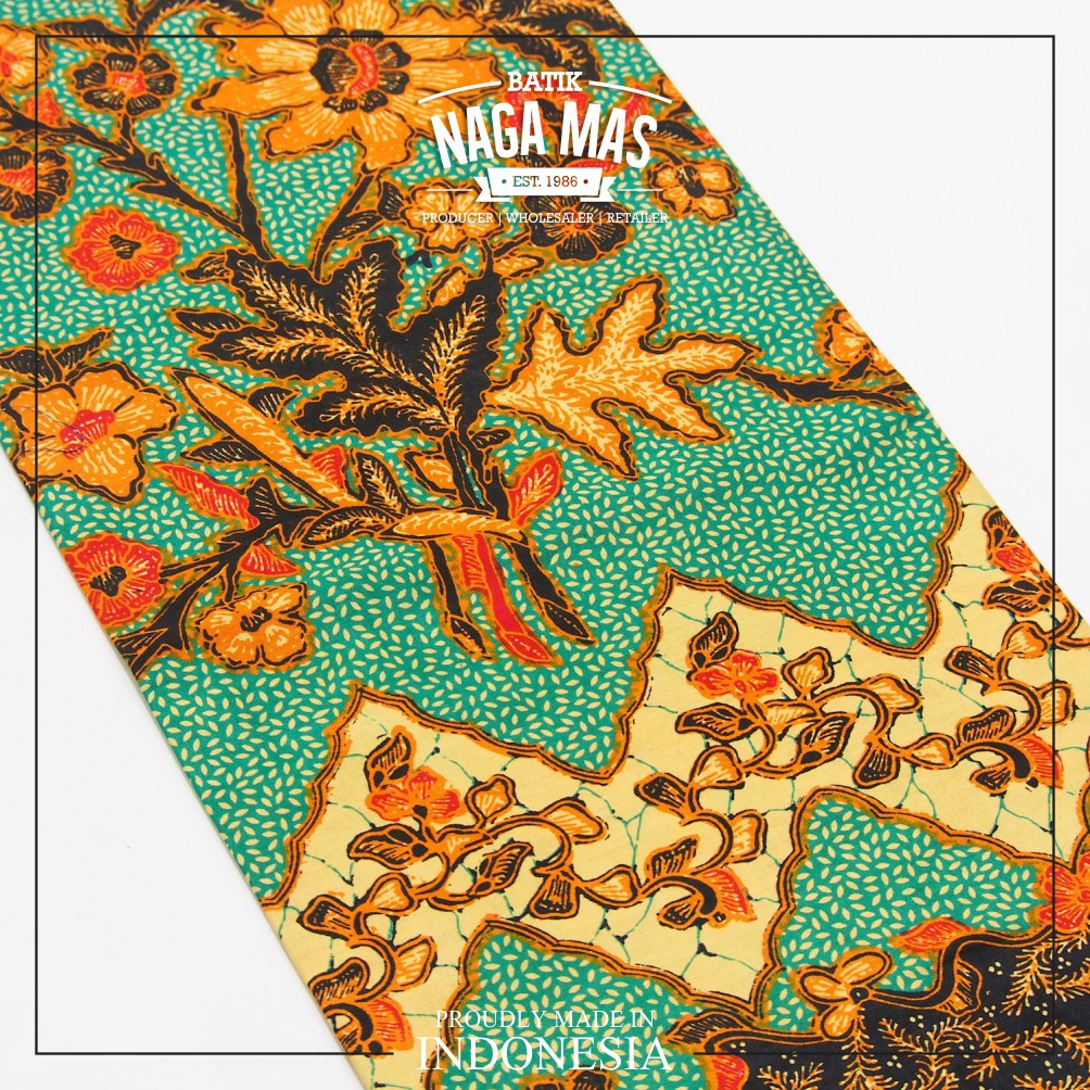 KAIN BATIK PASTEL PREMIUM HIJAU BUNGA ZIGGY PADDY