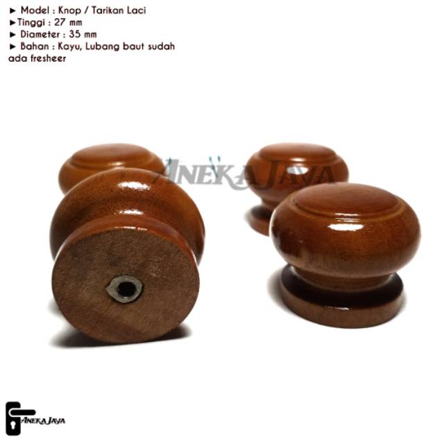 Knop kayu jati / pegangan kayu / tarikan laci , Tarikan lemari Tarikan Loker