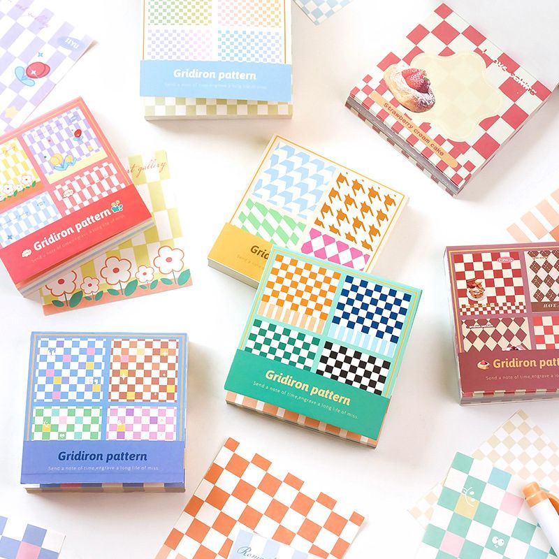 

Gridiron Pattern Colorful Memopad