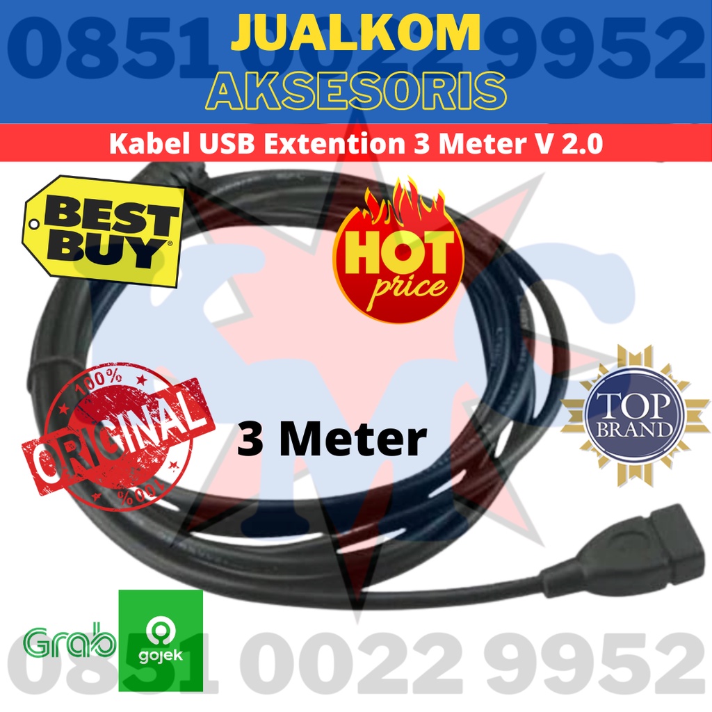 Kabel USB Extention 3 Meter V 2.0