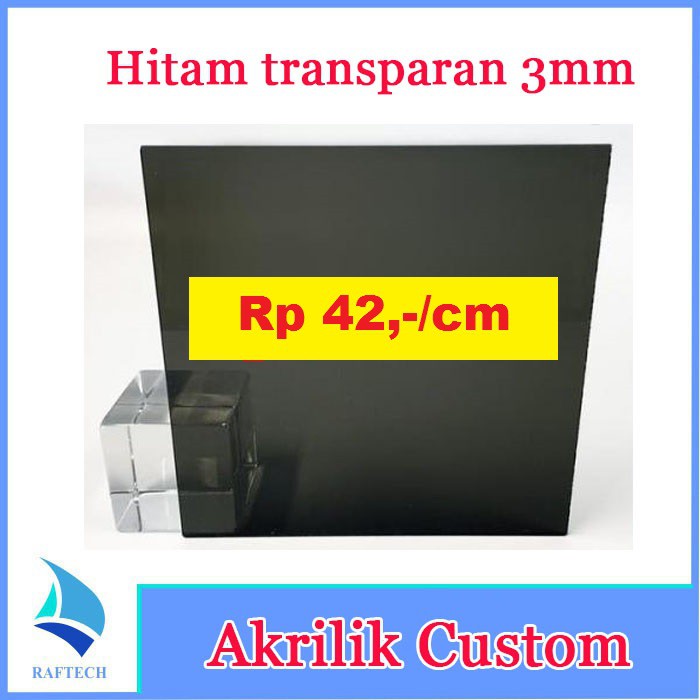 Akrilik Custom 3mm Hitam Transparan Laser Cutting Potong Marga Cipta