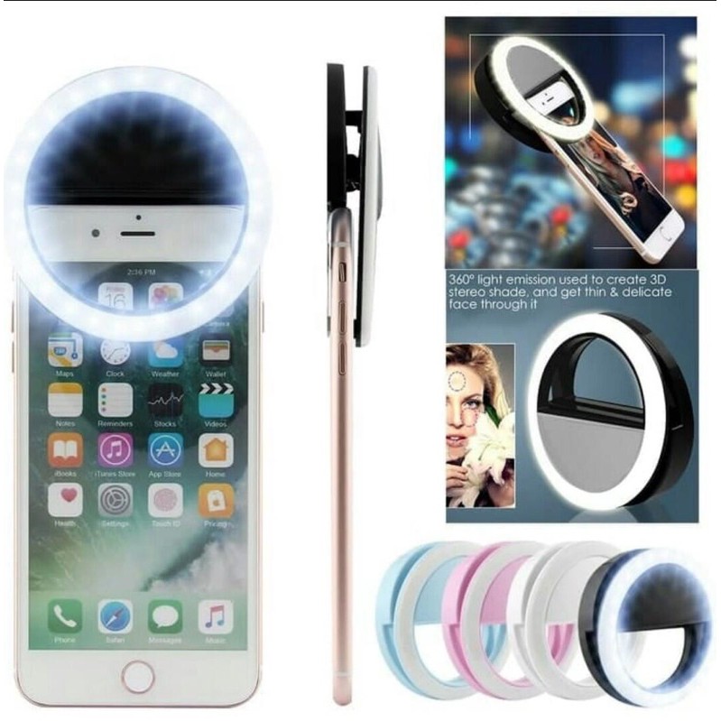 SELFIE RING LIGHT/ LAMPU SELFIE/ RING SELFIE/ RING LIGHT/ RECHARGE BATERY