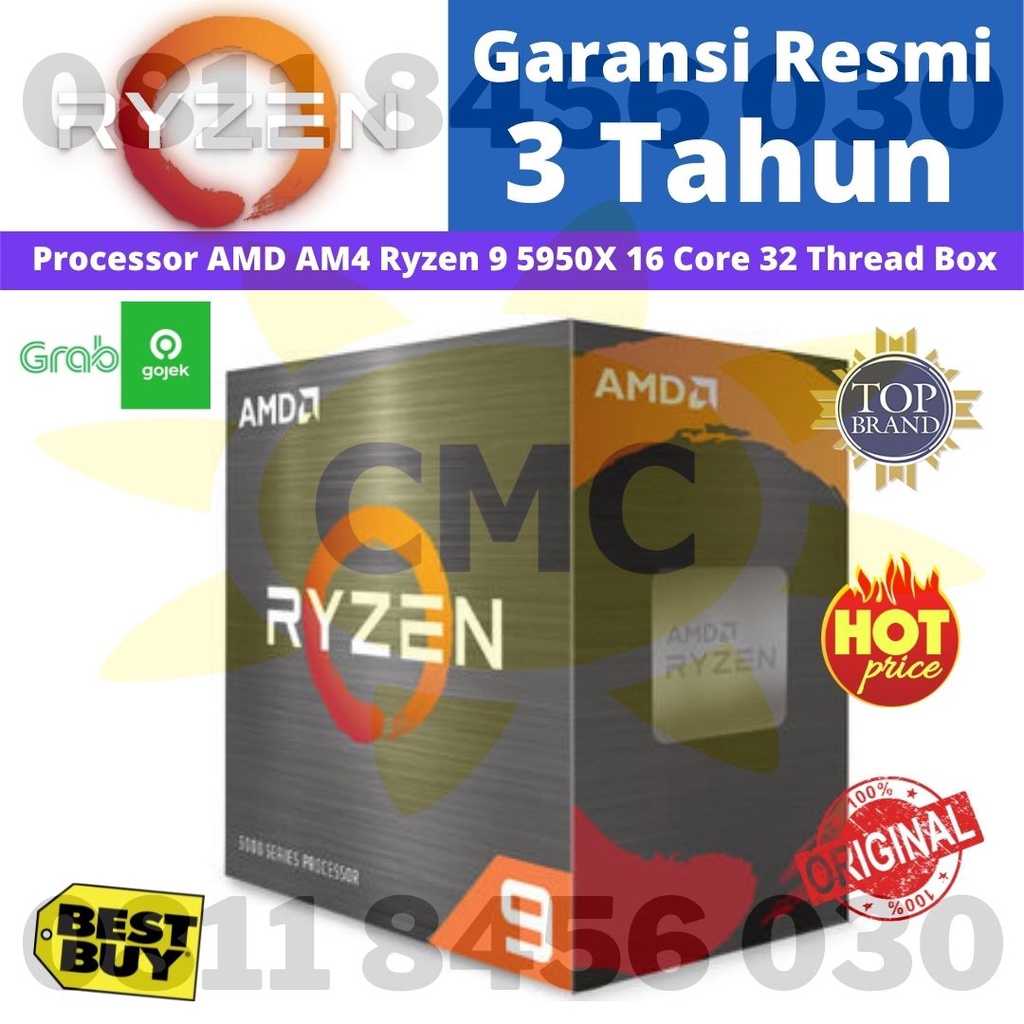 AMD RYZEN 9 5950X Processor AMD AM4 16 Core 32 Threads