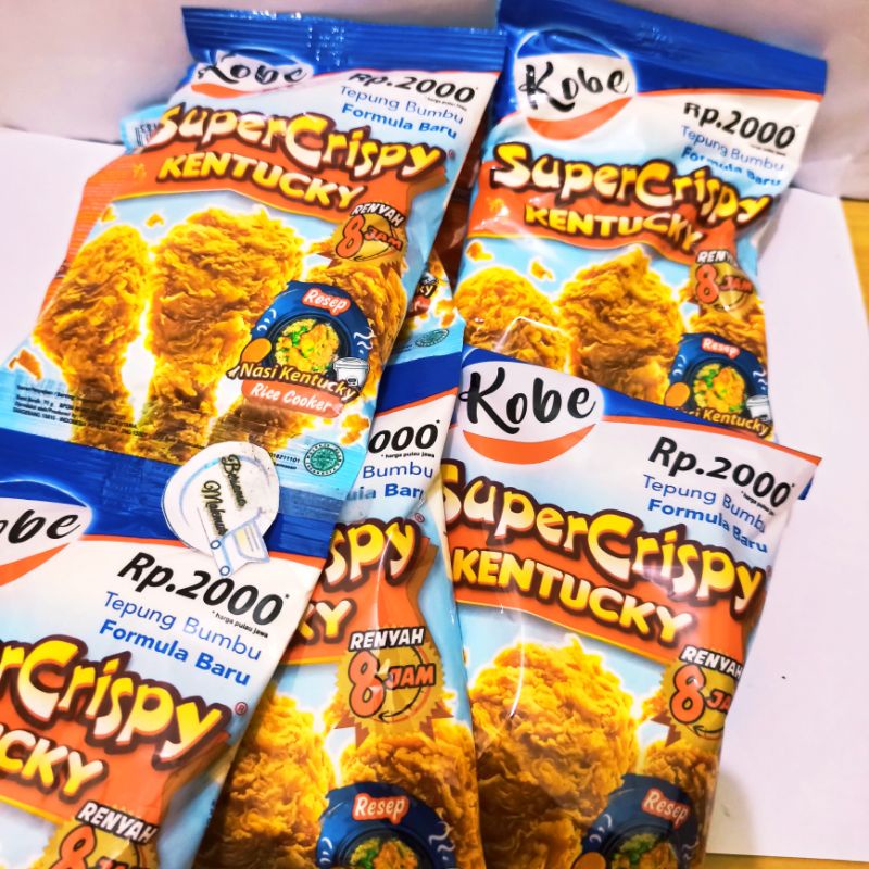 

Tepung Bumbu KOBE Super Crispy Kentucky (1 renceng = 10 bungkus @ 70 g)