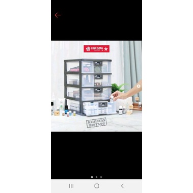 

Laci Plastik A4 Susun 4 Pressa Lion Star PR 34 SS 4 Box Container Rak Susun
