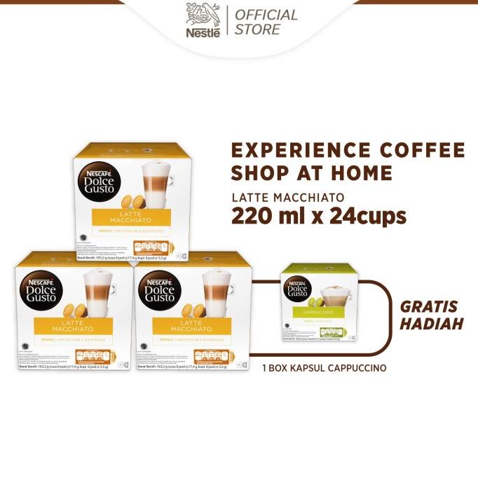 

Nescafe Dolce Gusto 3 Box Latte Macchiatto + Free 1 Box Cappucino