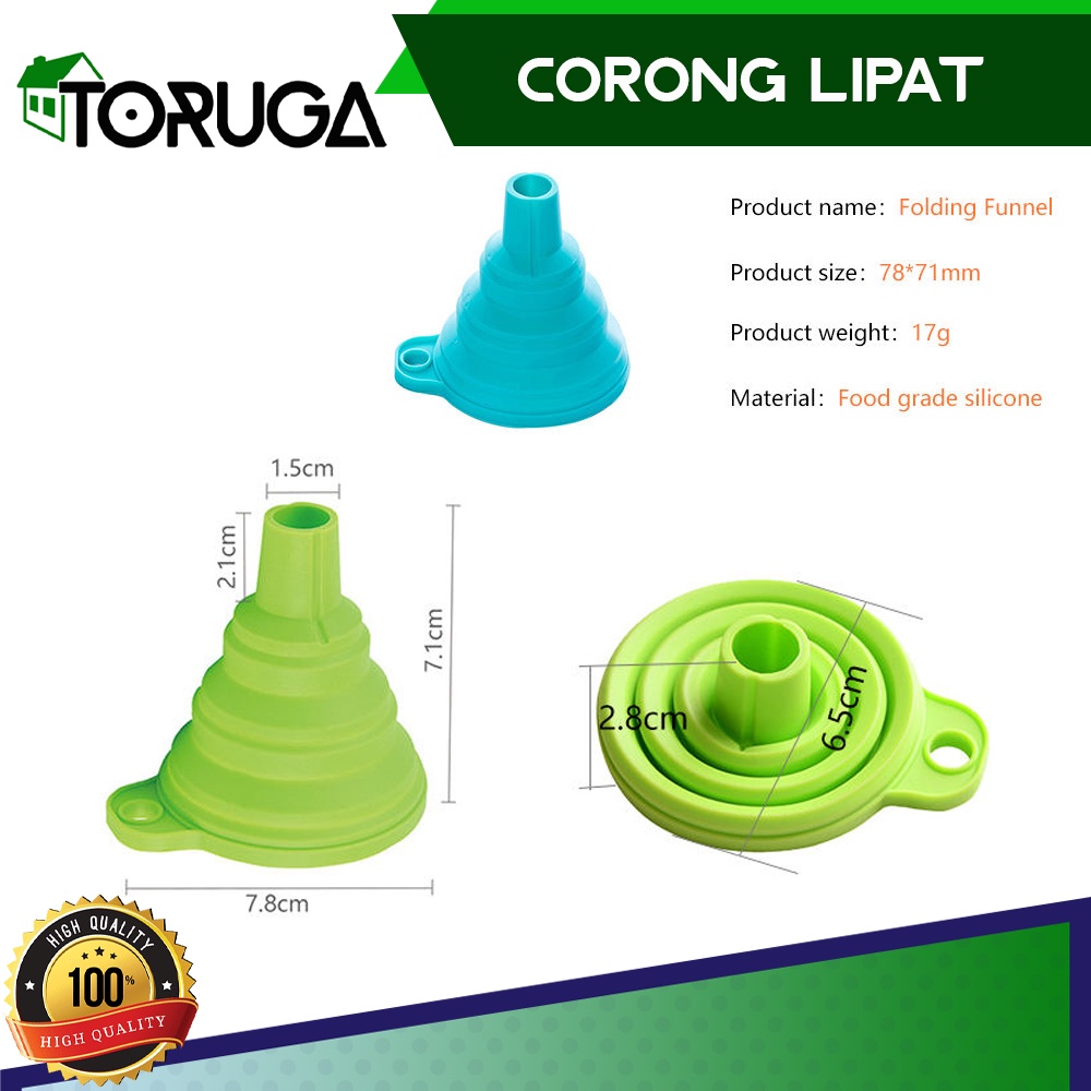 Corong Lipat Silikon Air Minyak Madu Karet Silicon Portable Praktis