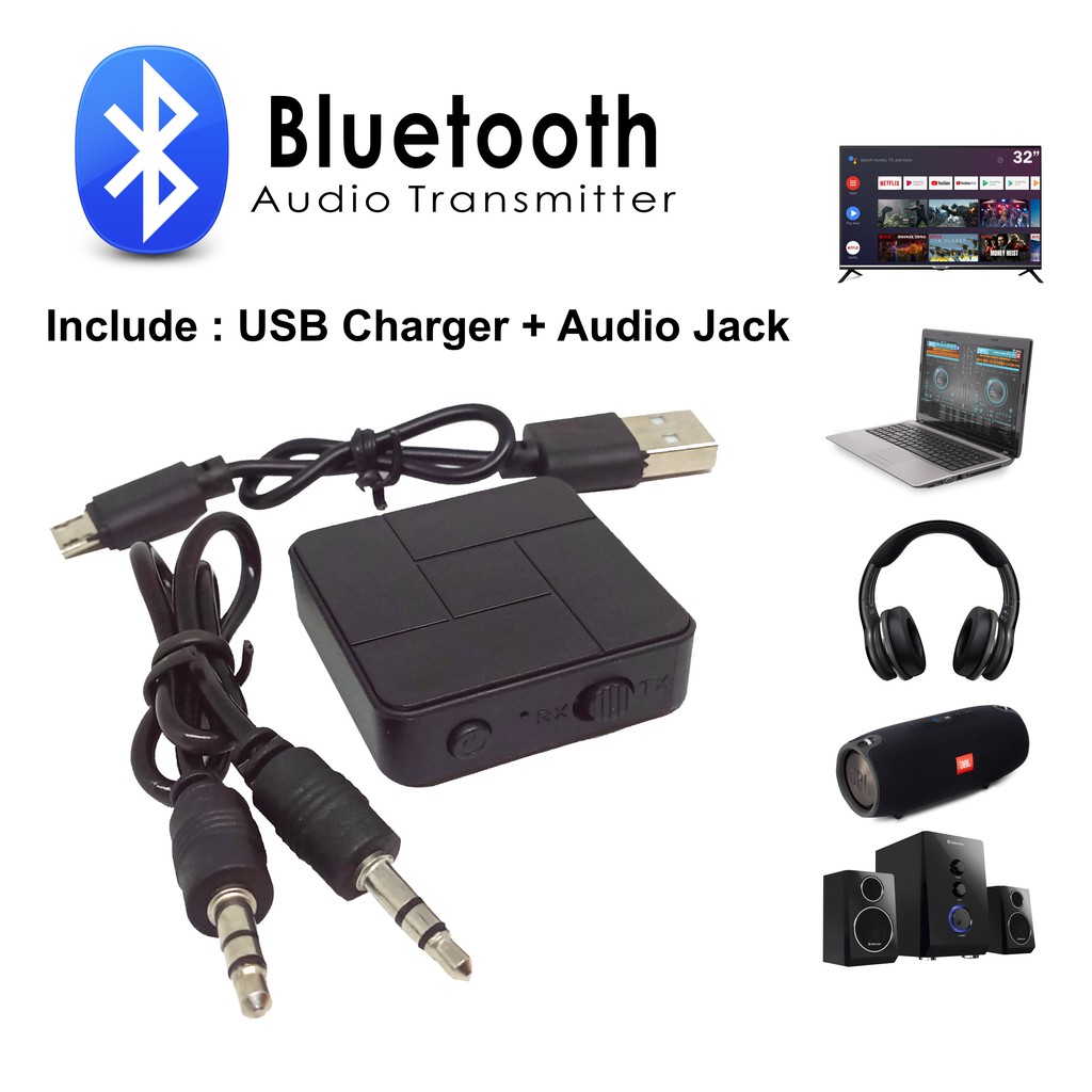 Stereo Bluetooth Audio Transmitter Receiver 2 in 1 (Single Port)