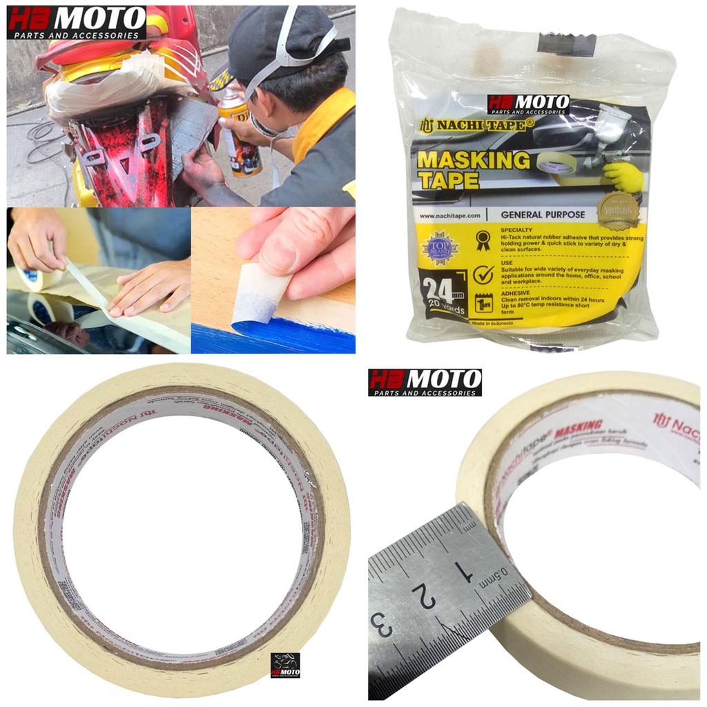 

Lakban Kertas 1 Inch 12mm/Isolasi Kertas Masking Tape Gold Tape Original/solatip kertas