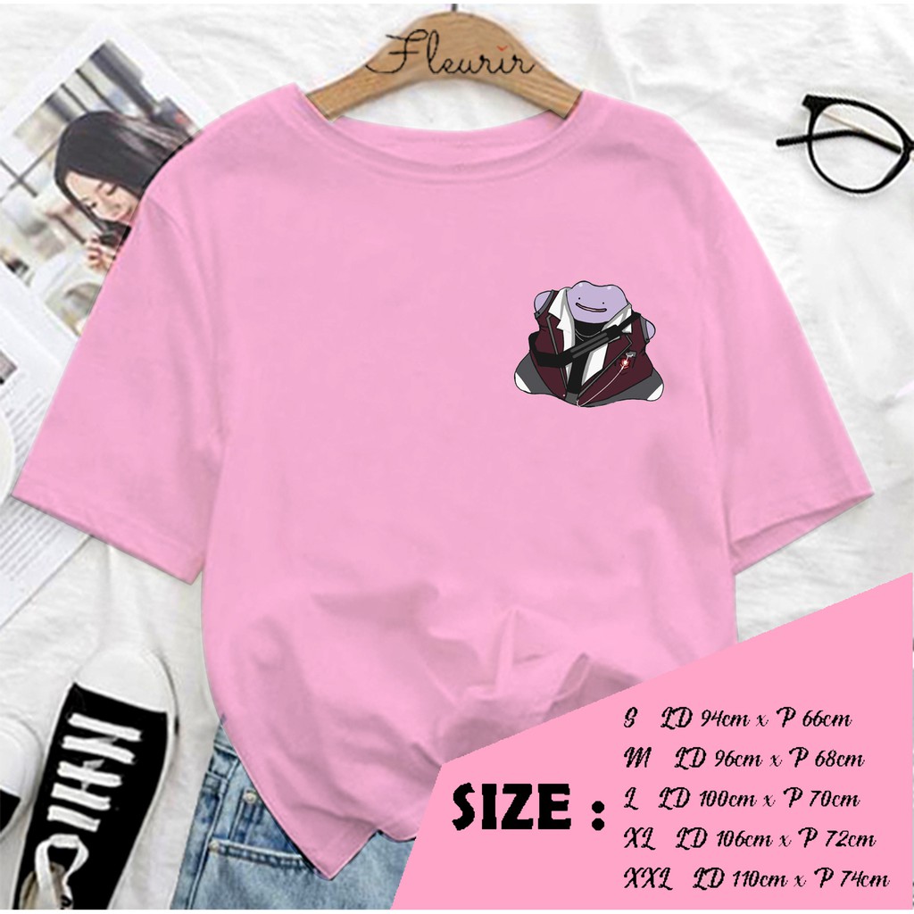 FLEURIR - KAOS DITTO SERAGAM WANITA DEWASA LENGAN PENDEK TEE UNISEX OVERSIZED JUMBO