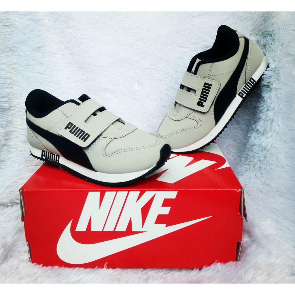 KidsShoes / Sepatu anak ABU LIST HITAM / Sepatu anak sport / Sepatu sneakers