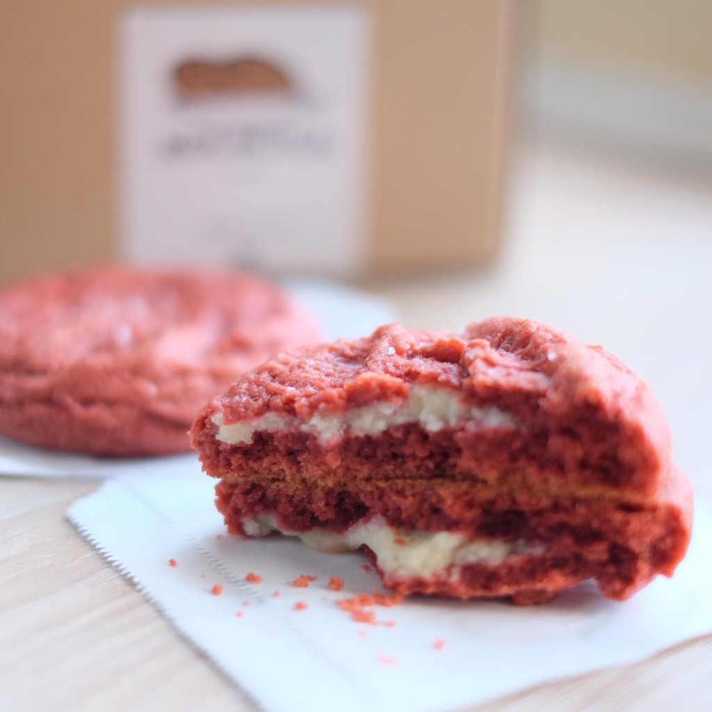 

Pink Red Velvet Jumbo Cookies