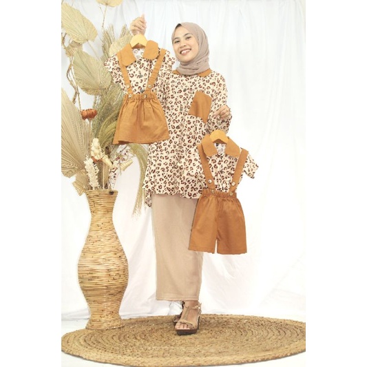 LEOPARD TOP - Atasan Kemeja Rayon Adem Busui Kancing sampai bawah Tangan Balon Tunik Murah Cewe