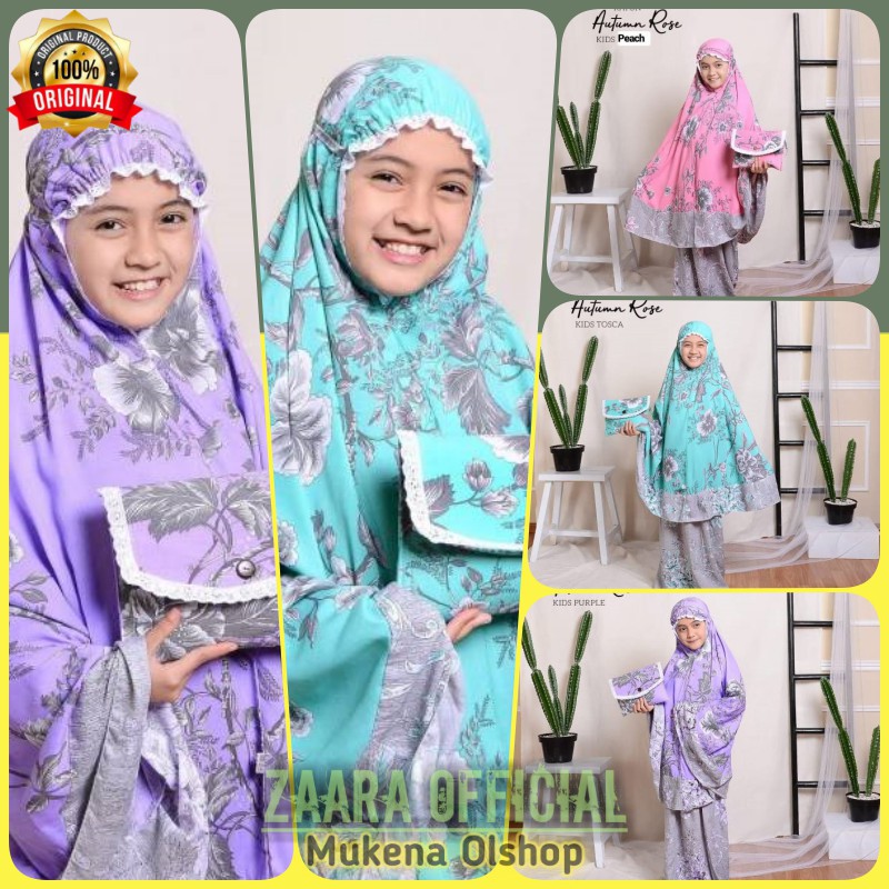HOT PROMO - Mukena Anak Rayon Bali Autumn Rose Original 2-13 Tahun