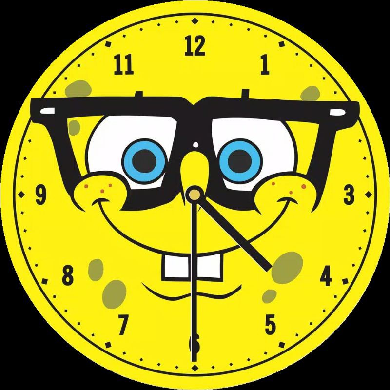 jam dinding karakter spongebob,jam dinding kartun spongebob