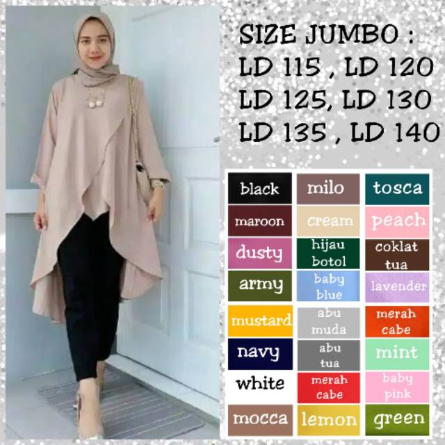 BAJU ATASAN SIZE S/M/L/XL/XL/XXL & BIG SIZE LD 115 / LD 120 / LD 125 / LD 130 / LD 135 / LD 140 BUSA