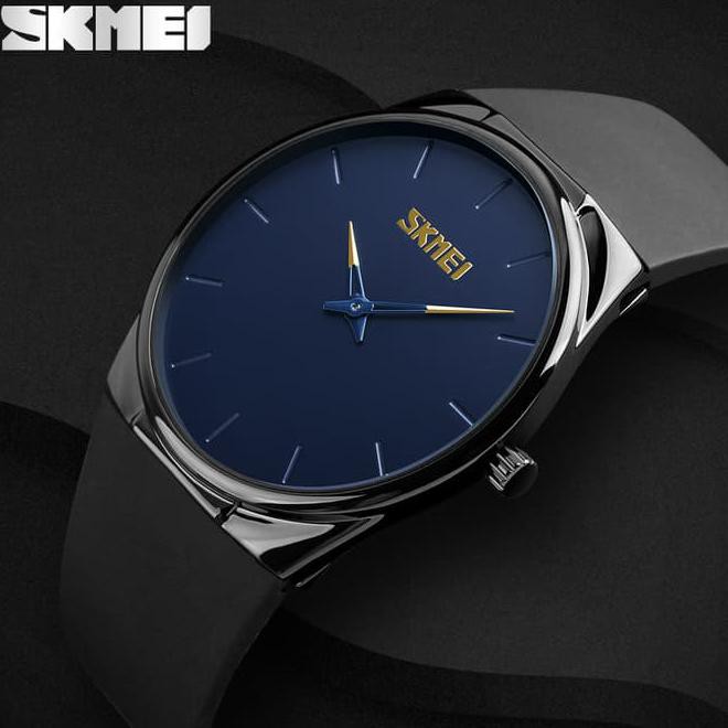 2I4Y JAM TANGAN PRIA SIMPLE CASUAL SKMEI 1601 ORIGINAL ANTI AIR 30M - BIRU SHRO