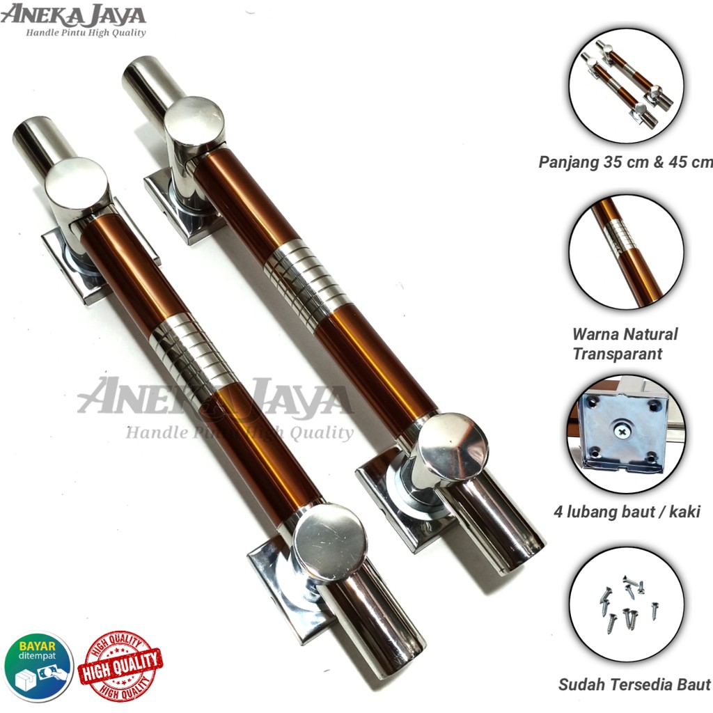 Satu set handle kunci pintu rumah 33 cm 45 cm minimalis tarikan pintu stainless gagang pintu terbaru