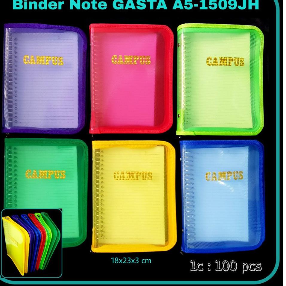 

[KODE ETTZ0] Binder seleting campus polos transparan A5 warna warni