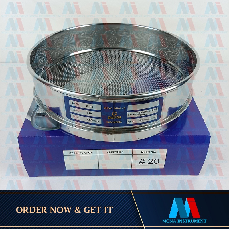 Sieve Ayakan Mesh 100, Test Sieve Mesh 100, Apperture : 0.150 mm