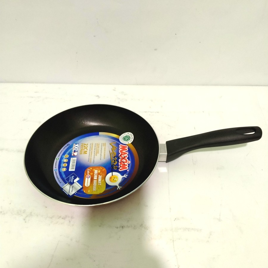 wajan penggorengan fry pan teflon maxim valentino 22 cm original asli free packing aman bubble wrap