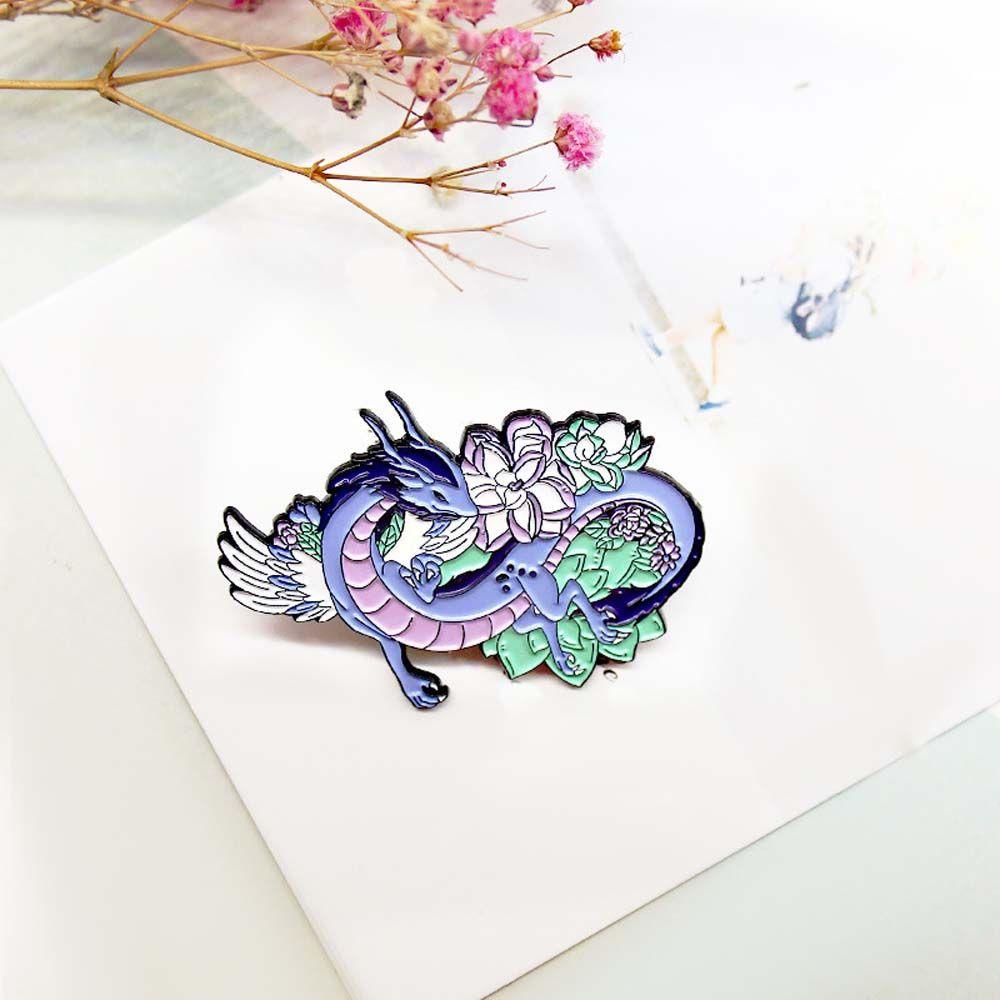 [Elegan] Naga Bros Hadiah Untuk Anak-Anak Fashion Perhiasan Aksesoris Kerah Bros Travel Commemorative Lapel Pin Enamel Pin