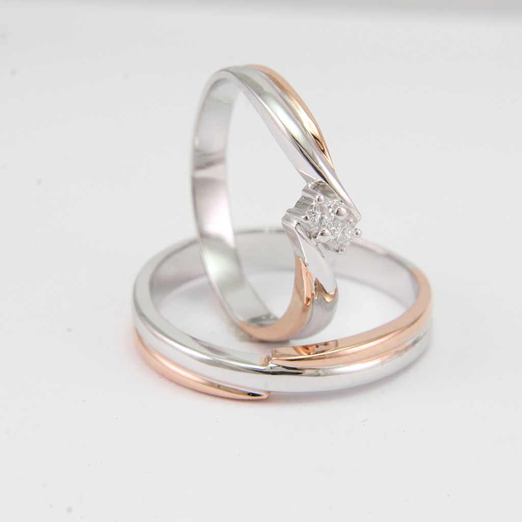 Wedding Ring Cincin Tunangan Cincin Silver 925 Cincin Pasangan Cincin Bergaransi Cincin Perak RJ027 