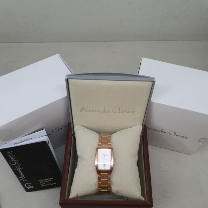 Jam Tangan Wanita Alexandre Christie AC2455LD AC 2455 LD AC2455 LD AC 2455LD Rose Gold Stainless