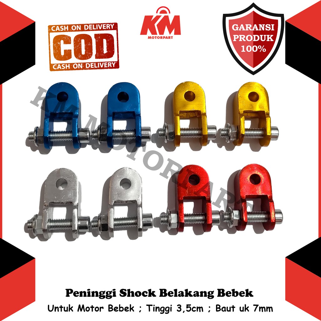 Peninggi Shock Belakang Universal Motor Bebek Jupiter Mx Blade Supra Astrea Grand Legenda Vega Revo