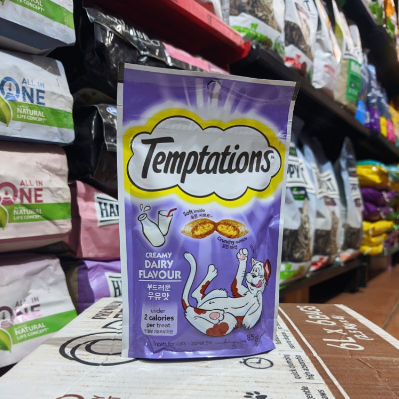 Temptations Diary Flavour 85gr - Snack Camilan Kucing