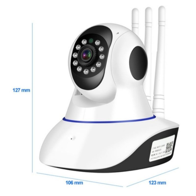 IP Cam CCTV Wireless Wifi 3 antena home security APP V380