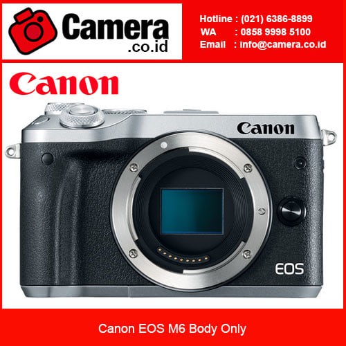 Canon EOS M6 Body Only - Silver - Kamera Mirrorless